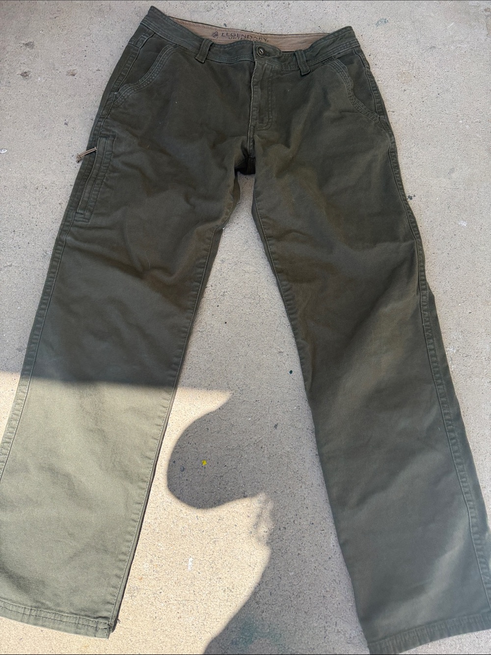 Men's Olive Cargo Pants with Utility Pocket